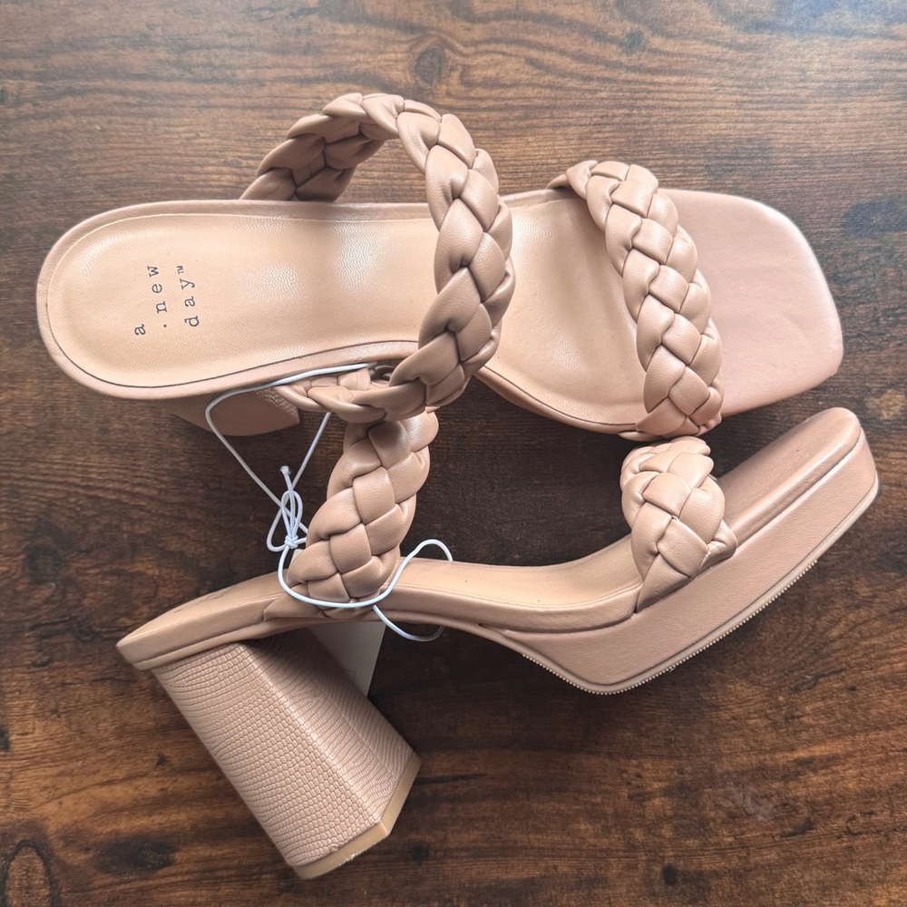 Two Strap Block Heel Sandal